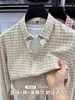 [30.5% Lino] Camisa Casual a Cuadros para Hombre de Manga Larga 2026 Nueva Primavera y Otoño Transpirable Amigable con la Piel Camisa para Hombre
