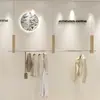 Exhibidor de ropa acero inoxidable colgador de pared exhibidor colgante colgador color nogal colgador de ventana para mujer
