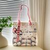 2025 Nuevo Bolso de Mano Bolso Balde de Gran Capacidad Bolso de Lona de Gatito de Dibujos Animados Bolso de Viajero Versátil y Conveniente para Mujer