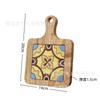Suministro Listo de Esteras Aislantes de Madera Maciza, Manijas de Azulejo Retro, Tapetes para Cazuelas, Decoración de Vajilla Doméstica Posavasos de Madera