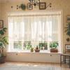 Cortina de Puerta Algodón Lino Japonés Transparente Permeable Lino Sin Perforaciones Dormitorio Ventana Mirador Cocina Cortina de Café Moderno Simple