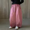 Pantalones para niña Aimobebe, pantalones de trabajo casuales y modernos estilo coreano con grandes bolsillos curvos