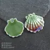 Collar de Cuentas Sueltas de Cerámica con Forma de Concha Grande Imán para Nevera Piezas de Cerámica Accesorios DIY Decoración del Hogar Souvenirs Culturales y Creativos