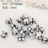 Accesorios de material para collar y pulsera hechos a mano DIY, flor cuadrada de oso lindo de cerámica en blanco y negro, garra de gato, cuentas, todo a juego