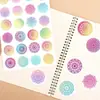 24 Adesivos/Folha de Adesivos Redondos de Mandala Coloridos, Adequados para Embalagens, Diários, Scrapbooks, Envelopes, Etc.