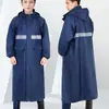 Impermeable para lluvia intensa al aire libre para ciclismo senderismo engrosado impermeable para adultos impermeable para mujer estilo largo engrosado moderno traje de cuerpo completo