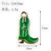 Botas Vaqueras Occidentales Transfronterizas Europeas y Americanas Accesorios de Aleación Esmaltada Joyería DIY Llavero Colgante Pulsera Encanto