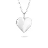 Colgante Liso con Forma de Corazón de Acero Inoxidable 316L Que Se Puede Abrir para Guardar Cajas para Fotos de Transferencia Térmica, Joyería de Collar Transfronteriza Europea y Americana para Mujeres