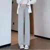 Pantalones Anchos de Hielo de Seda con Protección Solar para Mujer, Pantalones de Primavera de Cintura Alta con Protección Solar, Pantalones Casuales Delgados, Pantalones Rectos Adelgazantes Venta al por Mayor