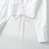 Camisa Casual de Popelina Zhongshan de Manga Larga de Color Sólido para Mujer, Nueva Colección Primavera 2026 Transfronteriza AliExpress 7814200