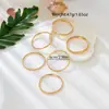 Set de Pulseras de Oro Transfronterizo Nuevo Europeo y Americano, Moderno, Sencillo, Versátil, Joyería de Lujo Ligero, Pulsera Abierta para Mujer
