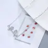 Nuevo Collar de Magpie Flor Estilo Coreano Más Vendido Diseño Simple Colgante de Circonita Microincrustada en Oro Cadena para Clavícula Joyería