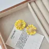 Pendientes de girasol bohemios para mujer, pendientes para foto de vacaciones en la playa