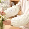 Mangas de Cachorro Lindas Otoño Invierno Cálidas Puño Elástico Resistentes a la Suciedad Mangas para Limpieza del Hogar Versátiles Mangas Protectoras Largas para Chaqueta de Plumas
