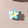 Pasador de Plumeria de Color Gradiente Pequeño Transfronterizo Pasador Exquisito de Gama Alta Accesorios para el Cabello de Flor Pinza de Tiburón para Mujeres