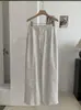 KEKEZOON Cintura Elástica con Cordón Suave Cintura Alta Color Sólido Pierna Ancha Pantalones Deportivos para Mujer Sueltos Casuales Pantalones Largos 8789