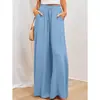 2025 Primavera/Verão Europeu e Americano AliExpress Amazon Casual Calças Longas Largas Quentes Vendidas Soltas Casuais Moda Feminina