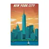 Adesivos de Parede Autoadesivos Cidade Mundial Retro Decalques Decorativos Sem Furar Mural de Alta Definição para Sala de Estar e Quarto Adesivos Removíveis