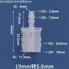 Conector de Plástico Reductor Grueso en T Recto a Través de Manguera Tubería de Agua Tubería de Aire Adaptador Conector Junta de Púa
