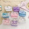 Nueva bolsa para niños bolsa de niña cadena de perlas bolso de mano moda estilo extranjero princesa hombro bandolera monedero