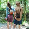 Mini mochila de estilo japonés de montaña con bloques de color y cordón para senderismo al aire libre, mochila pequeña ligera, bolso cruzado de doble uso para ropa de trabajo