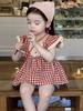 Traje de Verano para Bebé Niña 2025, Nuevo Estilo Moderno Camisa de Manga Volante Princesa Muñeca + Shorts de Mezclilla