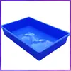 WG6Q Caja de Plástico Grueso para Volteo Rectangular Extra Grande Caja para Piscicultura Tortugas Caja de Goma para Acuicultura Cesta para Tortugas Plástico