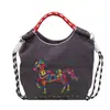 2026 Nueva Moda Transfronteriza Bolso de Mujer Estilo Japonés con Bordado de Caballo, Bolso Cruzado, Bolso de Mano, Bolso de Tela Versátil Casual