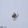 Fornecimento Direto da Fábrica Pingente de Flor Rosa Dupla Pendente Estilo Retrô Acessórios para Joias de Pulseira e Colar de Liga Metálica DIY Atacado