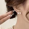Aretes de moda coreana aretes pequeños de cereza aretes de plata esterlina para mujer 2024 nuevo diseño explosivo aretes de perlas