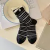 Calcetines de Cuadros con Botones para Mujer 2026 Primavera/Verano Nuevo Estilo Calcetines de Media Pantorrilla Rayados Color-Block Estilo Coreano Calcetines Holgados de Doble Canalé con Borde Enrollado