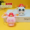 Panda de Dibujos Animados Creativo Sombrero de la Fortuna Juguete Blandito Llavero Llavero para Bolso de Pareja Llavero de Coche Regalo Venta al por Mayor