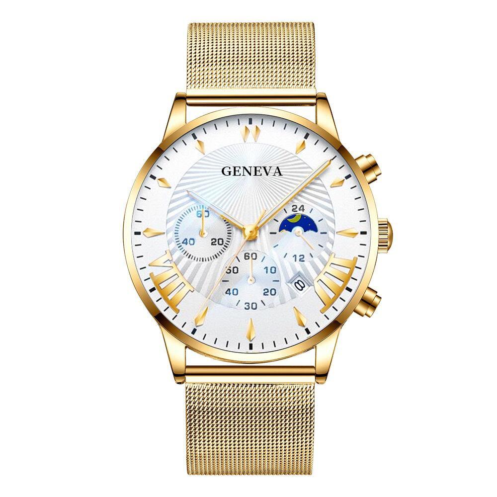 金色网带金壳白面金色刻度