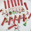 Llavero Navideño Transfronterizo Colgante Caja Sorpresa Papá Noel Muñeco de Nieve Árbol de Navidad Llavero Navideño Colgante Pequeño