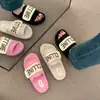 Zapatillas de Exterior de Moda de Celebridad de Internet con Diseño Francés, Medias Zapatillas, Planos Versátiles Casuales, Zapatillas Casuales de Suela Suave