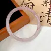 Pulsera Dingdang redonda de cristal grueso estilo jade imitación Xiaohongshu para mejores amigas, en color rosa seco, adecuada para moda Hanfu para mujeres