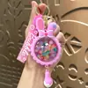 Llavero Lindo de Conejo con Arena Líquida, Colgante Pequeño, Accesorio para Bolsa, Regalo Pequeño, Anime Creativo al por Mayor