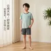 Pijamas Finos de Verão para Adolescentes, Shorts de Manga Curta em Liocel para Meninos, Roupas de Casa Médias e Grandes para Crianças, Roupas com Ar Condicionado para Estudantes