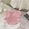 Conjunto de Verano para Niñas Timo 2026 Nuevo Chaleco de Punto con Lazo y Falda Floral de Dos Piezas Conjunto Moderno