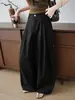 Calças largas estilo workwear rosa para mulheres, nova coleção de outono, cintura alta, soltas, modeladoras, casuais, retrô, high street, calças de perna curva