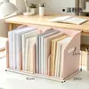 Suporte de mesa para livros, caixa de armazenamento portátil, estante de livros espessa para estudantes, divisória, organizador de livros, porta-arquivos de escritório