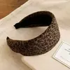 Diadema Ancha con Estampado de Leopardo Retro para Mujer, Moda de Cabeza Alta con Calavera, Accesorio para el Cabello Versátil de Uso Diario de Alta Gama, Ropa Exterior Diaria