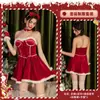Roupa com tema de Natal: fantasia de coelho de veludo sexy, vestido vermelho justo ao corpo, traje para apresentação de palco, roupa de Natal plus size