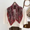 Nuevo Producto-Bufanda de Cuello Cuadrada Versátil Casual Elegante Literaria Coreana Bufanda Decorativa L Chal de Tacto Terciopelo de Algodón Ropa de Abrigo