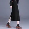 Falda con dobladillo fruncido para mujer, nuevo estilo otoño e invierno 2026, falda recta adelgazante de cintura alta, falda lápiz bodycon moderna y simple