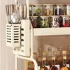 Estante Multifuncional de Cocina Transfronterizo Estante de Almacenamiento para Condimentos en Encimera Estante para Tabla de Cortar Estante de Almacenamiento Multicapa para Cocina