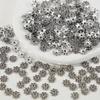 Liga vintage prata antiga Xizang porta-flores vazado acessórios DIY feitos à mão contas de pulseira porta-flores material feito à mão