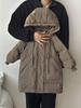 Jaqueta Infantil de Penas de Ganso Brancas Espessa de Comprimento Médio para Outono e Inverno, Estilo Moda Workwear, Roupa Infantil de Penas de Ganso Brancas, Casaco Quente de Inverno para Bebê