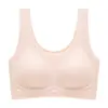 Chaleco Base Japonés Simple Todo en Uno Sin Costuras Portátil con Almohadilla en el Pecho Lencería Fina de Verano para Mujer Anti-Flacidez