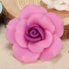 Flor de argila macia tridimensional de 35mm rosa flor grande imitação de Jade artesanal diy capa de celular joia para cabeça de traje antigo material de colar